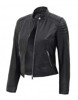 Bodybuilders Slim Fit Quilted Biker Leather Jacket Bodybuilders Slim Fit Quilted Biker Leather Jacket